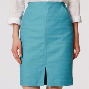 Teal Loft Pencil Skirt
